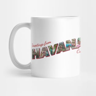 Greetings from Havana in Cuba Vintage style retro souvenir Mug